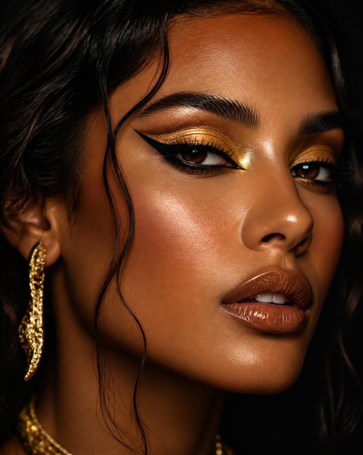 Professional makeup for a photo session